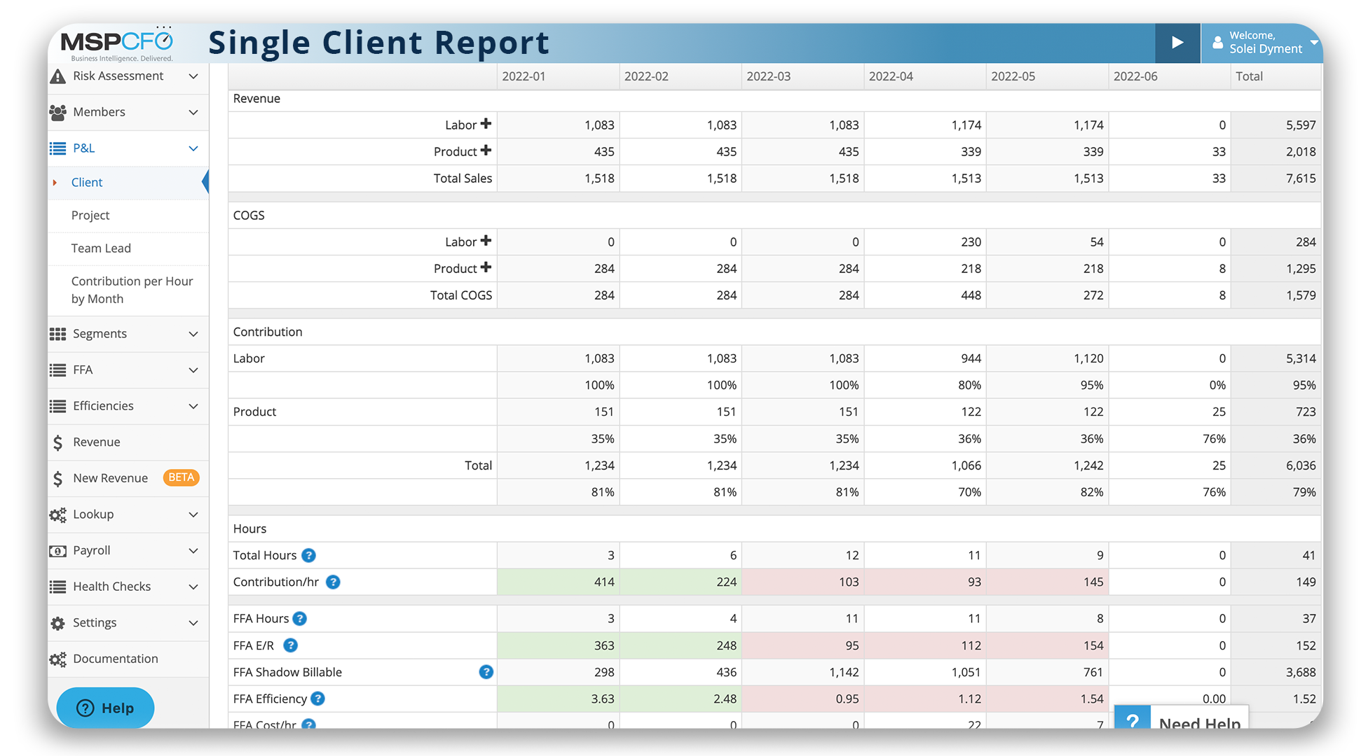 Single Client Report
