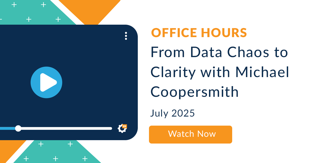 Office hours thumbnail "From Data Chaos to Clarity with Michael Coopersmith"